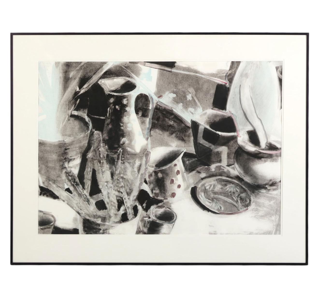 Großes modernes Joel Janowitz Bostoner Monotypie-Monogramm-Monogramm-Gemälde Piranesi-Serie im Angebot 2