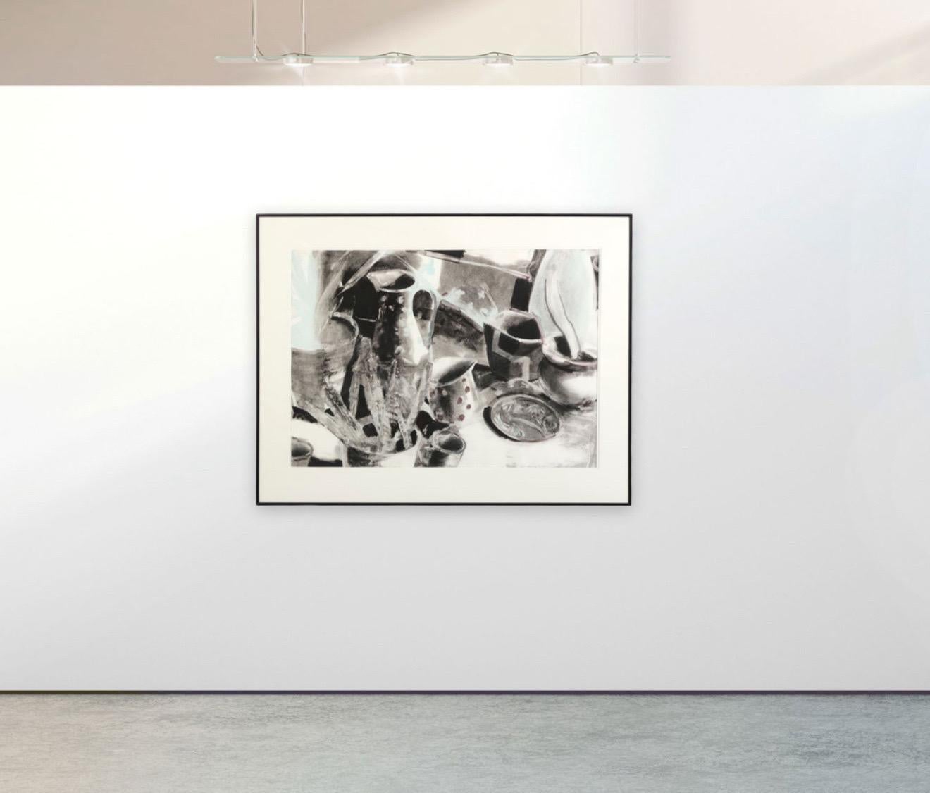 Großes modernes Joel Janowitz Bostoner Monotypie-Monogramm-Monogramm-Gemälde Piranesi-Serie im Angebot 4