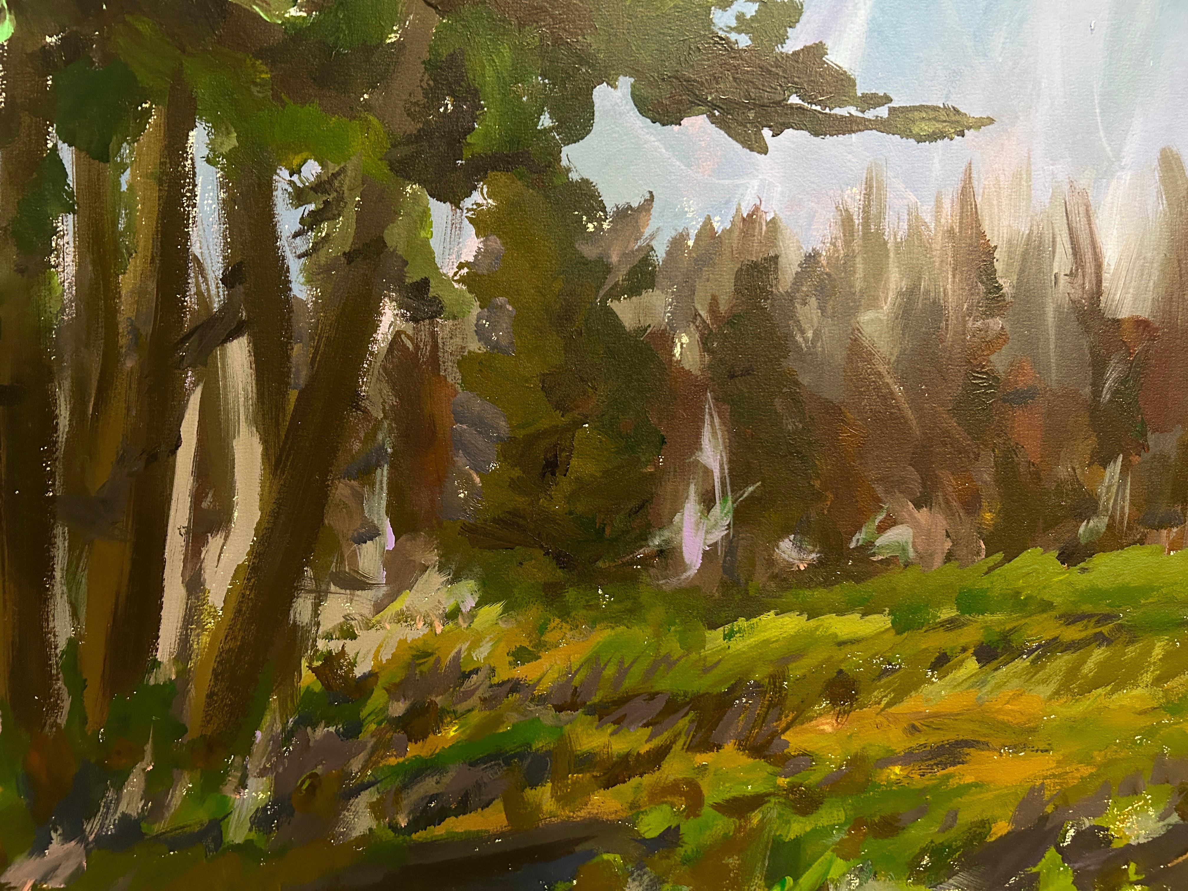Paisaje desconocido - Landscape Painting Negro de Joel Masewich