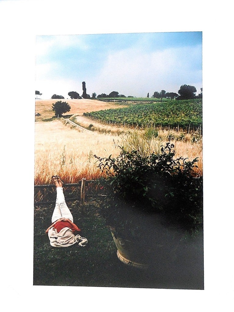 Tuscany, Sleeping Woman, 1996 Large Vintage Color Photograph C-Print Signed  For Sale 1