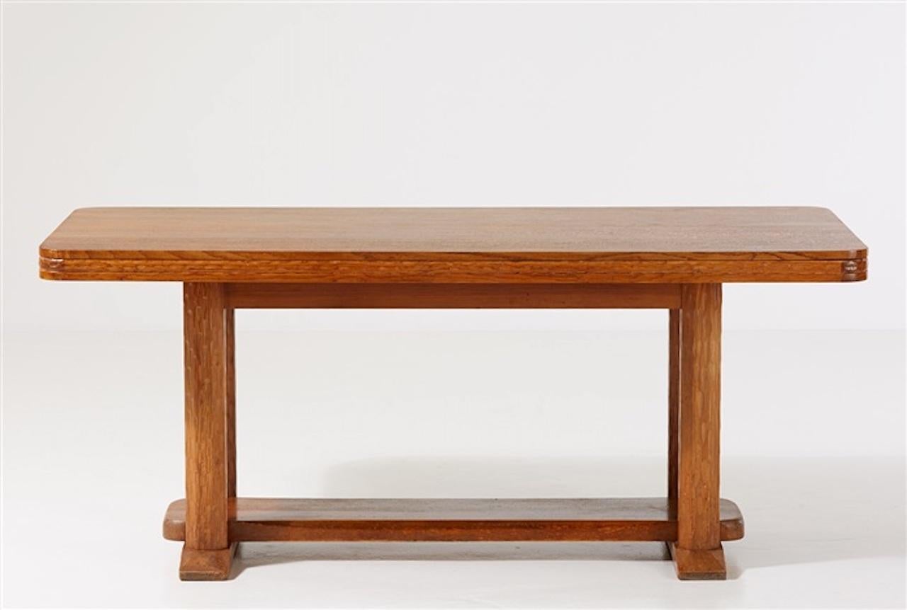 Joel Norborg, Library Table, Oak & Oak, Sweden, 1910 3