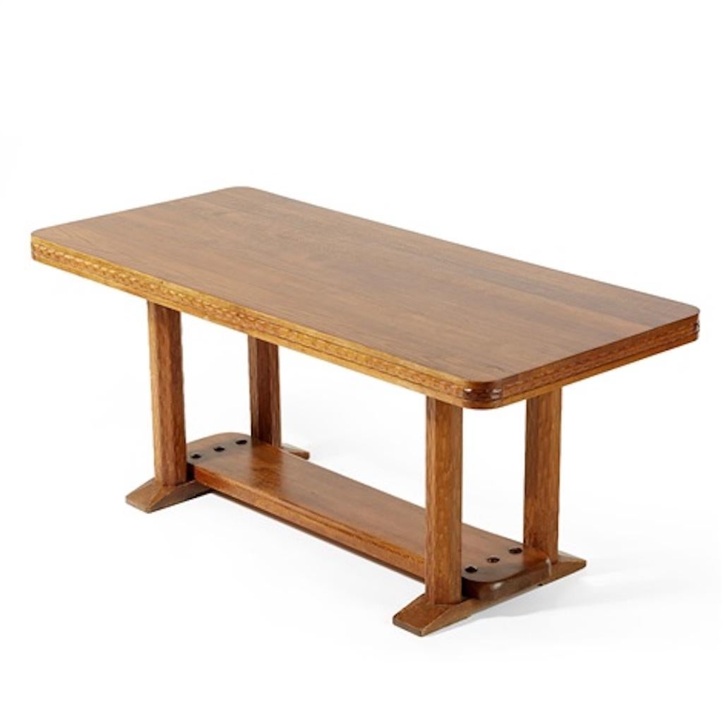 Swedish Joel Norborg, Library Table, Oak & Oak, Sweden, 1910