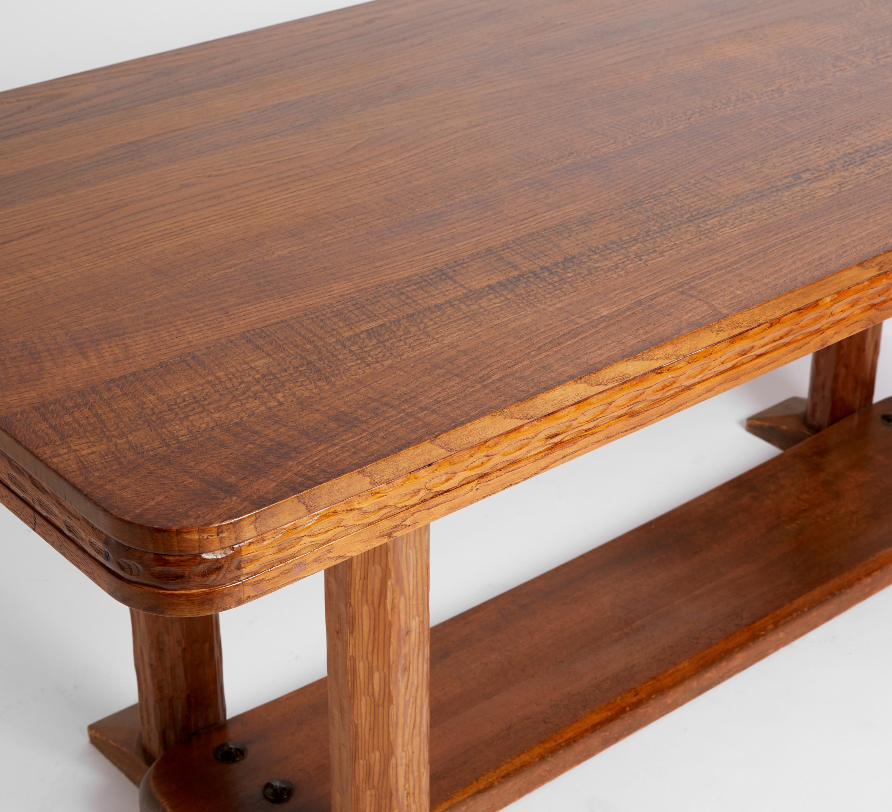 Joel Norborg, Library Table, Oak & Oak, Sweden, 1910 In Good Condition In Berlin, DE