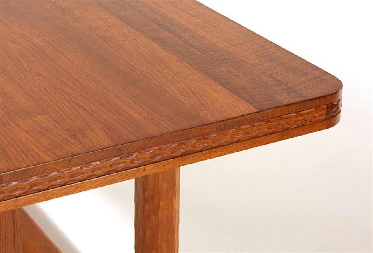 Joel Norborg, Library Table, Oak & Oak, Sweden, 1910 2