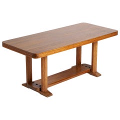 Joel Norborg, Library Table, Oak & Oak, Sweden, 1910