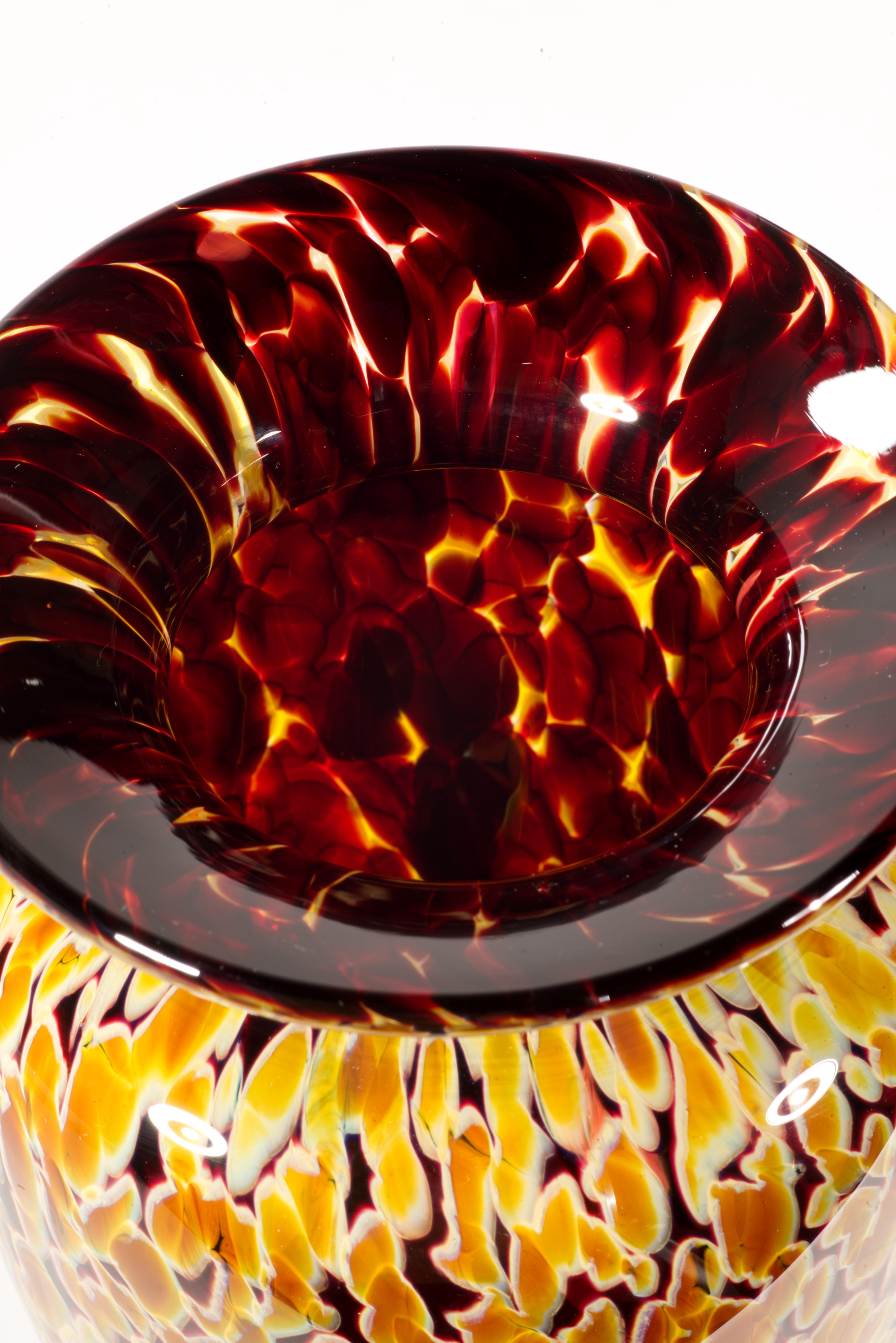 Joel O'Dorisio per Lost Angel Glass Vase, American Studio A Glass, 2003 In condizioni buone in vendita a Clifton Springs, NY