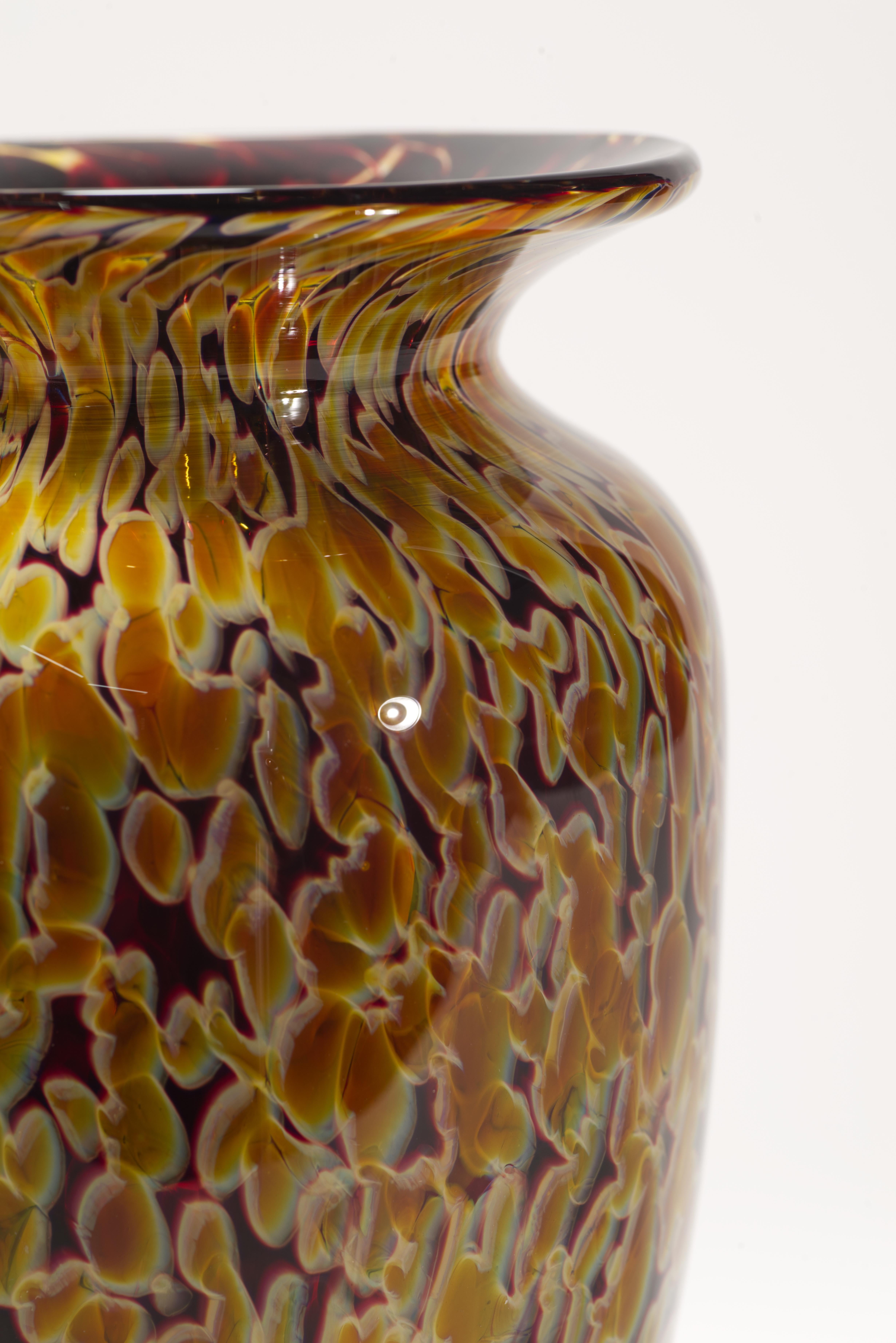 XXI secolo e contemporaneo Joel O'Dorisio per Lost Angel Glass Vase, American Studio A Glass, 2003 in vendita