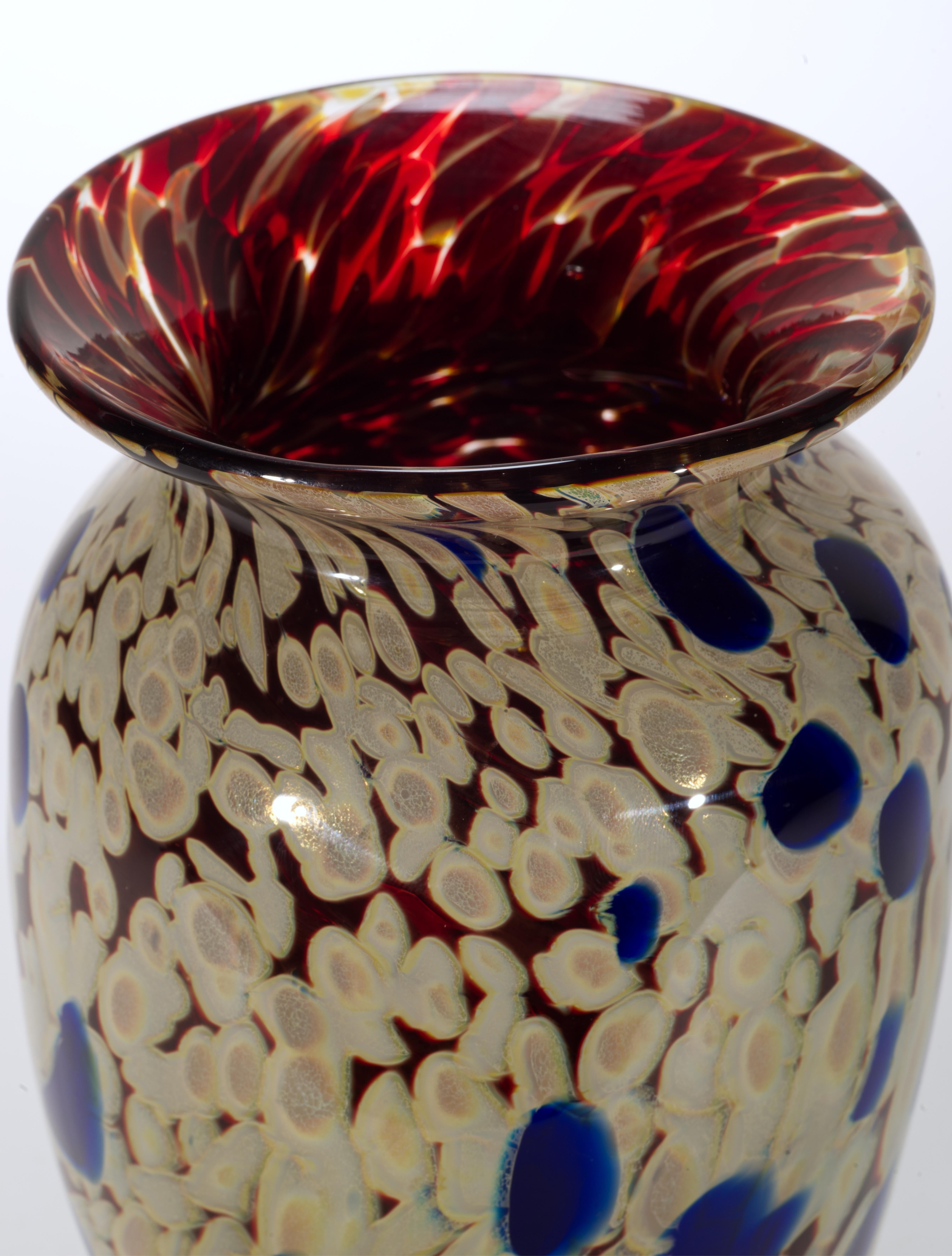 Vetro artistico Vaso in vetro di Joel O'Dorisio per Lost Angel, Studio A americano in vendita