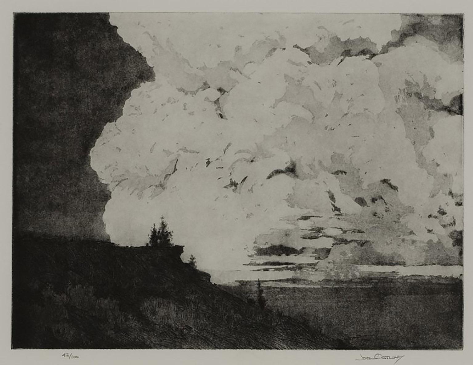 Joel Ostlind Landscape Print - Summer Sky 47/100 (big sky, turbulent, landscape)