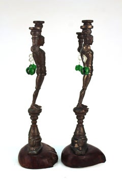 Joel Otterson G.I. Joe Candelabras in Cast Iron