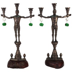 Joel Otterson G.I. Joe Candelabras in Cast Iron