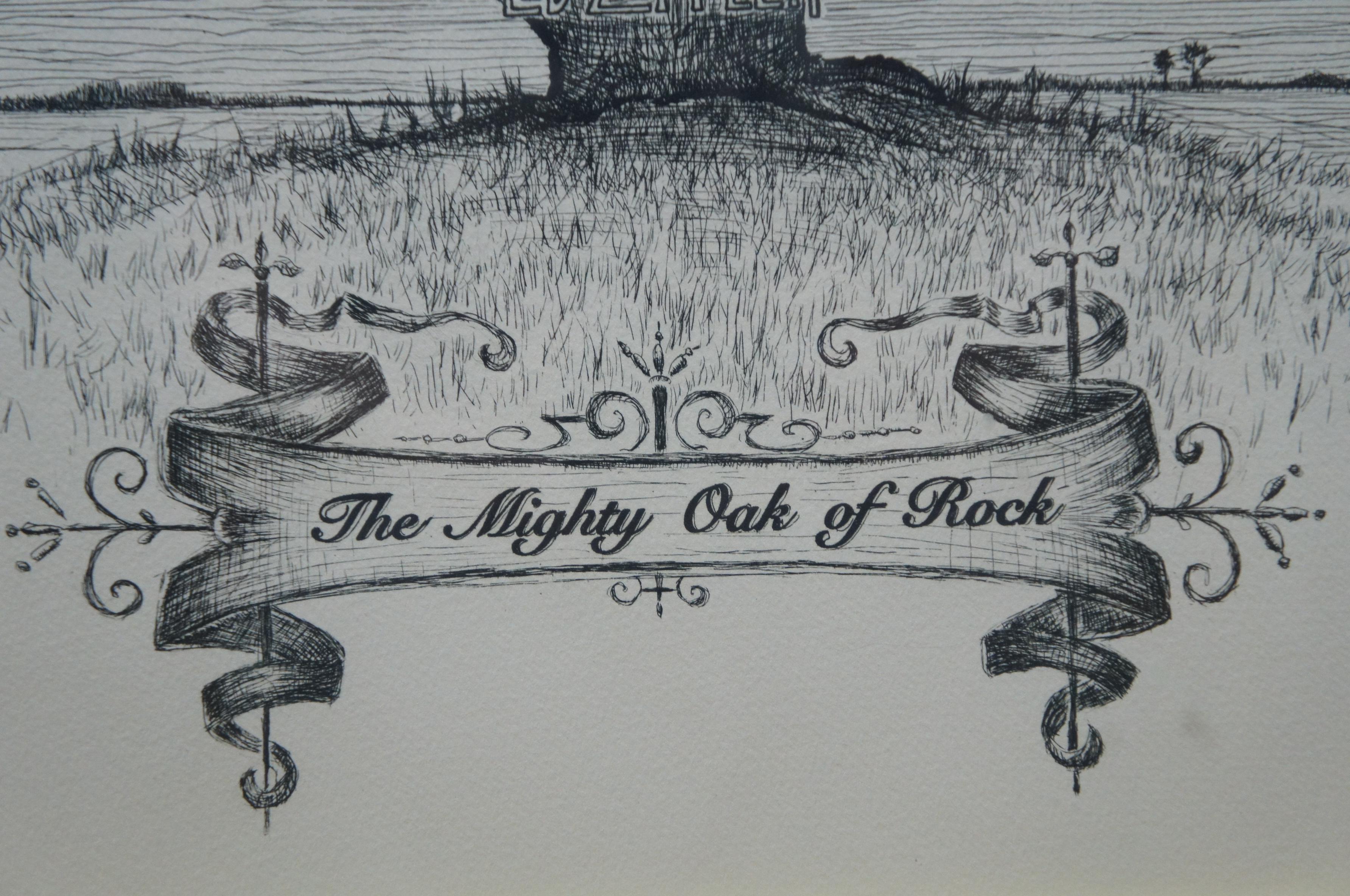 Joel Otterson „ „The Mighty Oak of Rock““, gerahmte Radierung, Musik, Rock n Roll, 1993 2