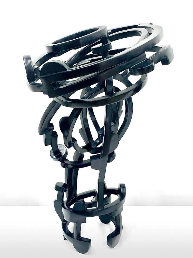 Joel Perlman Abstract Sculpture - Black Hat II