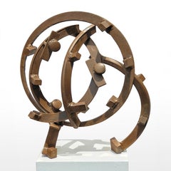 "Kid Chocolate" Abstract, Industrial Steel Metal Sculpture by Joel Perlman