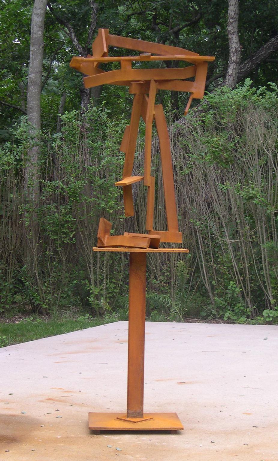 Grande sculpture abstraite en acier « Red Ryder » de Joel Perlman en vente 1