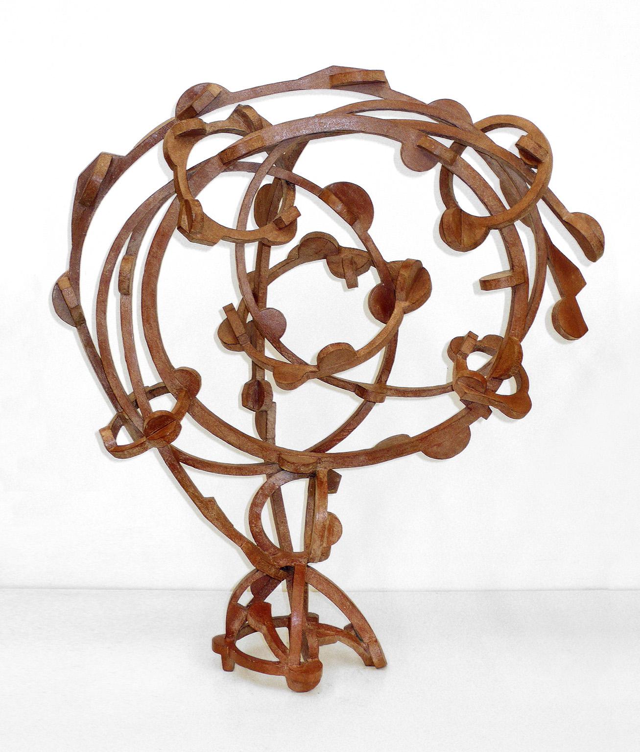 Joel Perlman Abstract Sculpture - "Terracotta" Abstract, Industrial Bronze Metal Sculpture
