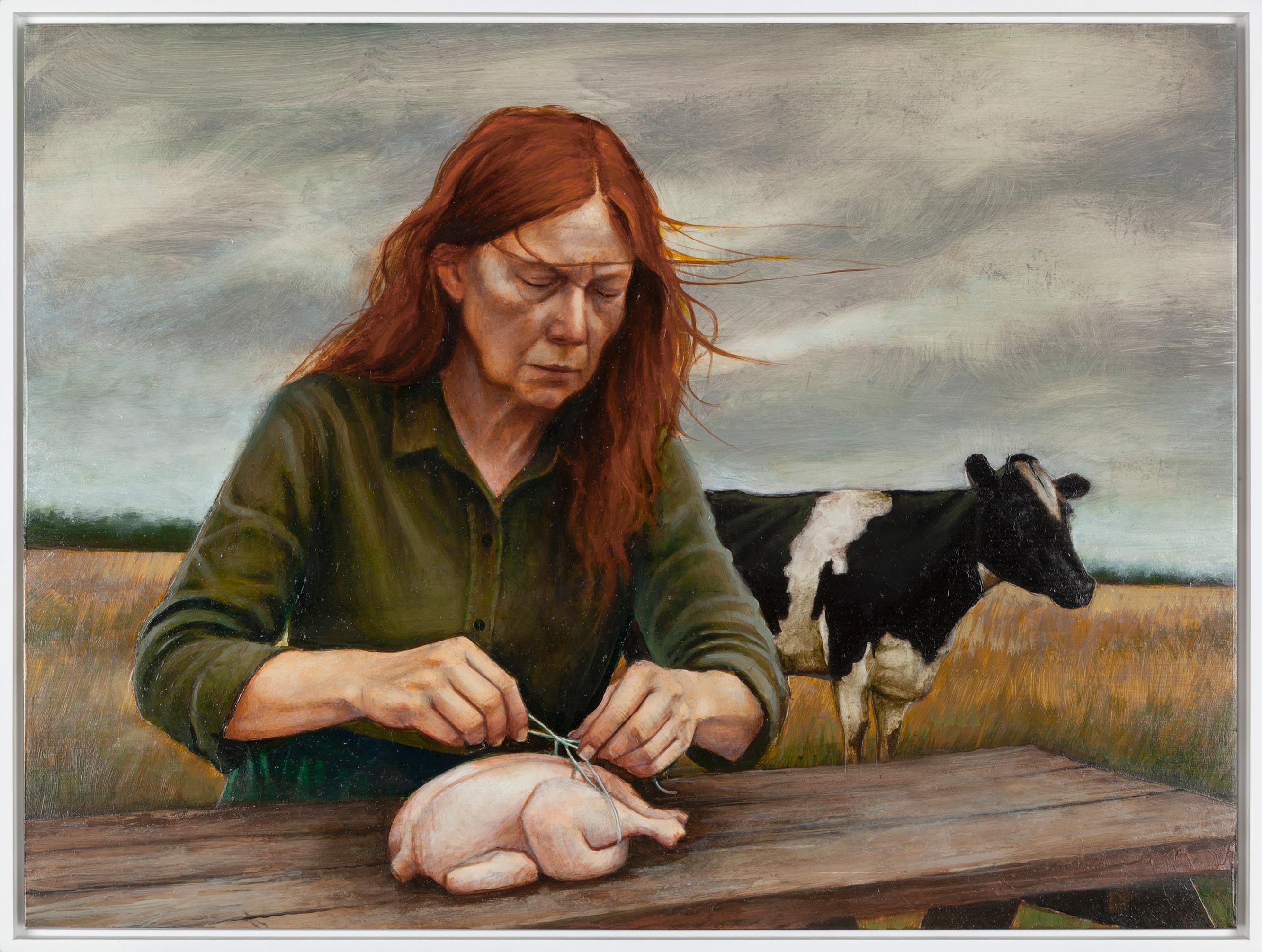 Joel Sager Landscape Painting - How to Truss a Chicken