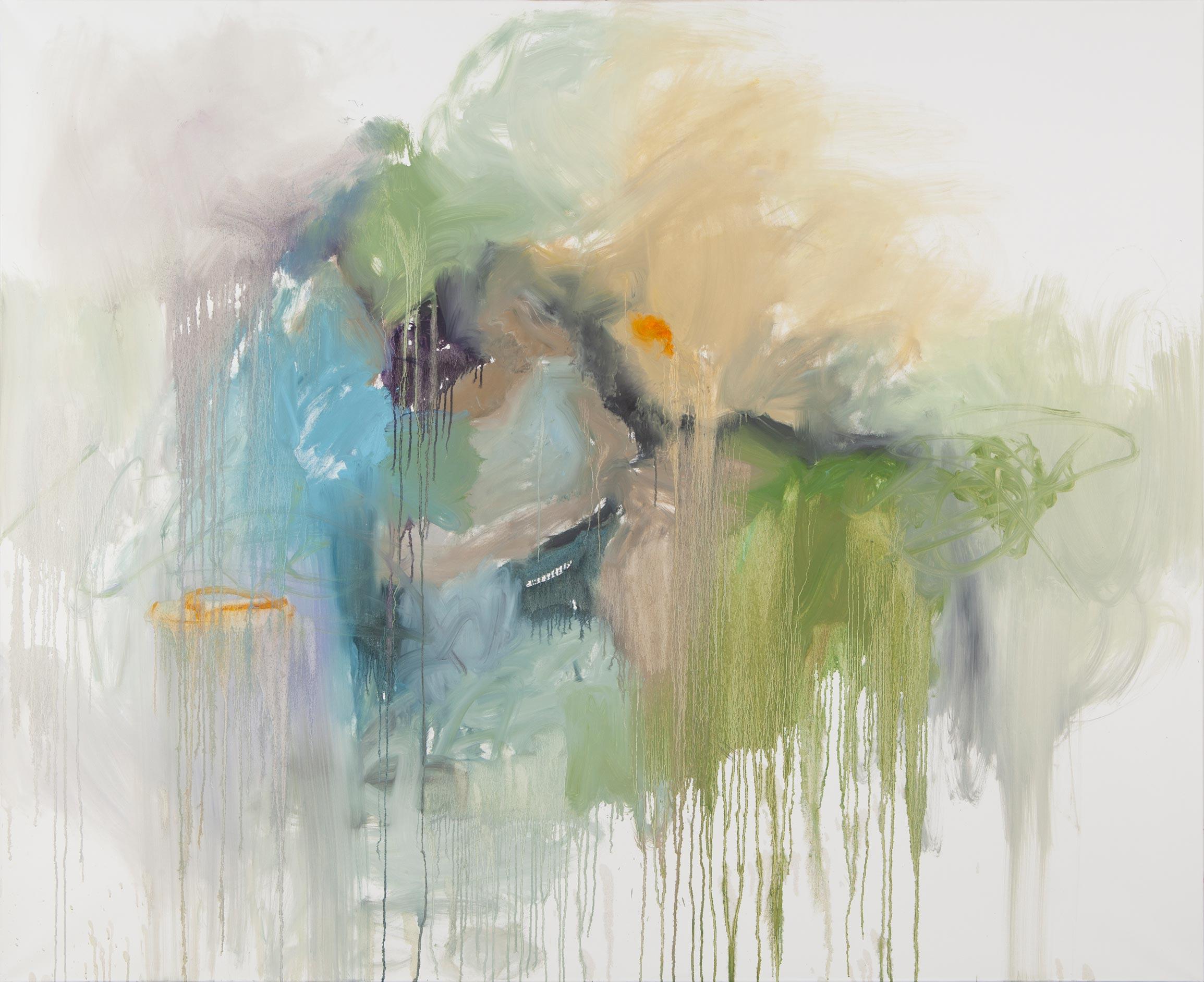 Joel Sager Abstract Painting – Soda-Brunnen-Faustkampf