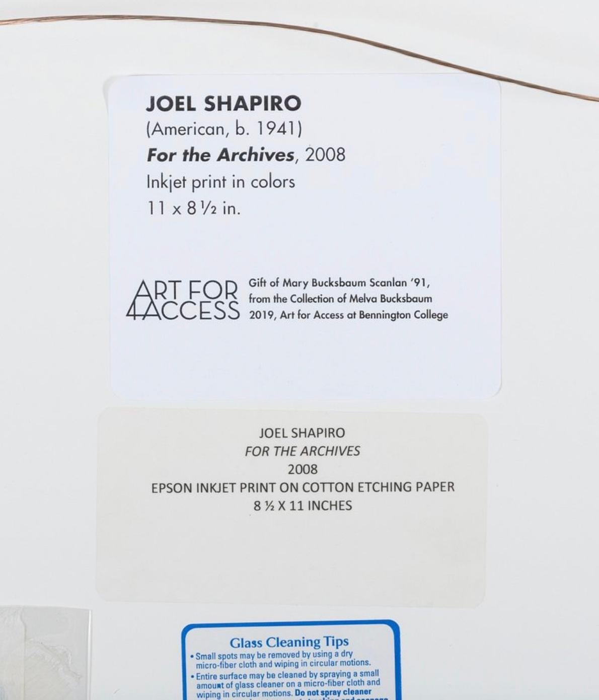 Joel Shapiro, print by Minimalist sculptor, hand signed/N w/provenance, Framed en vente 5