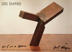 Rare affiche de Joel Shapiro sculpture minimaliste Julio Gonzales ctr (signée à la main)