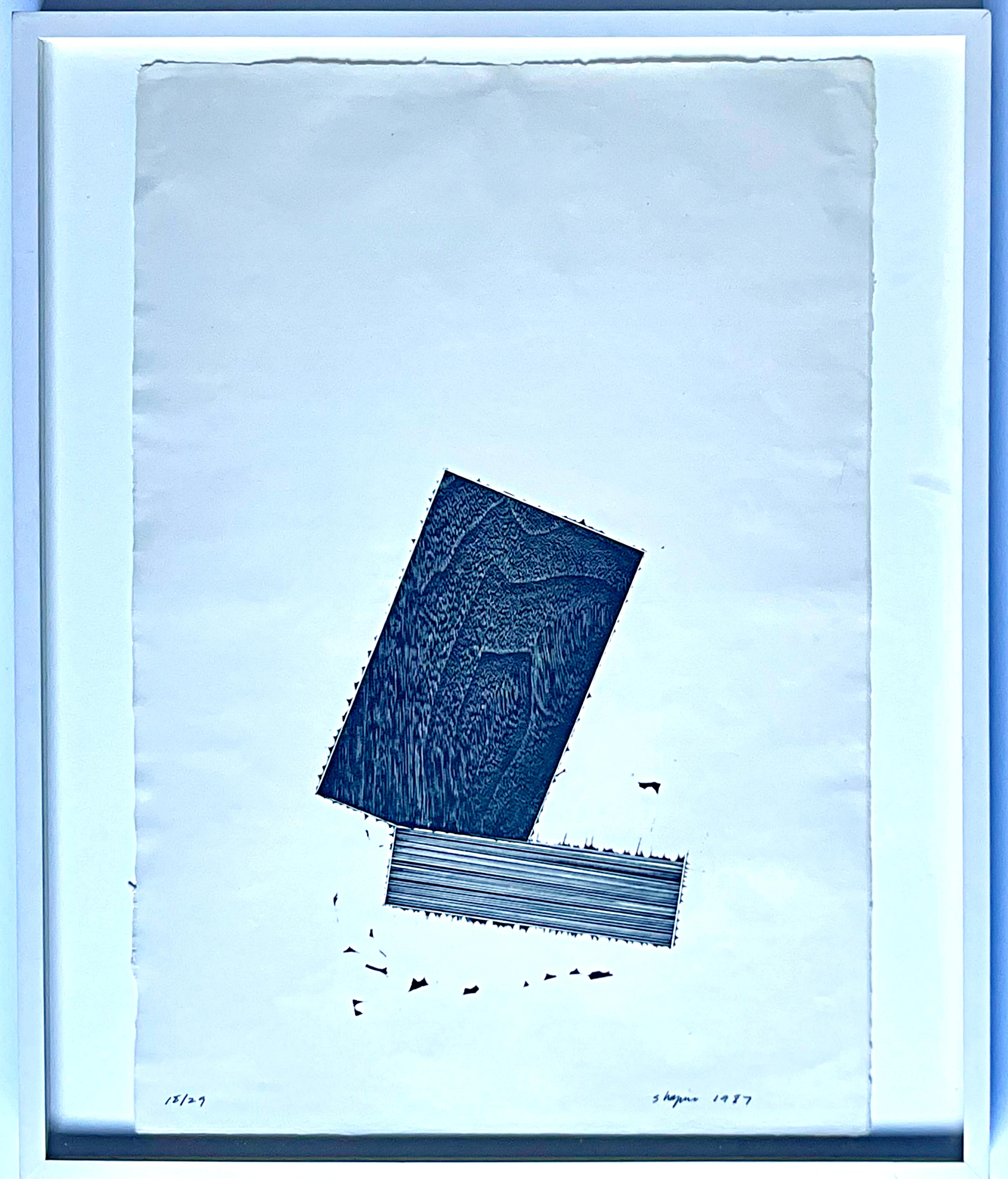 Joel Shapiro - Woodcut on Crown & Sceptre paper, Signed/N, PACE Editions. Framed