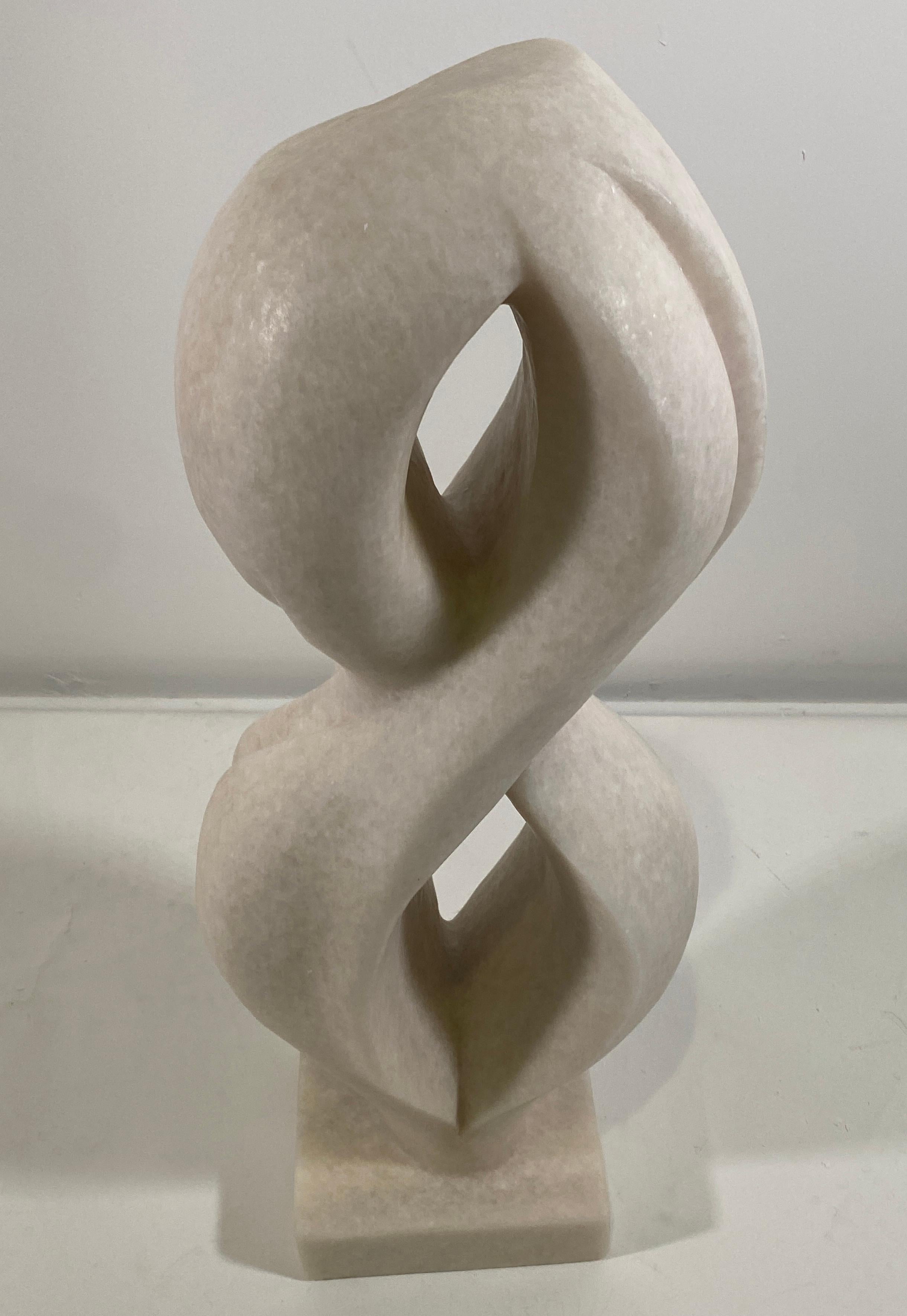 Joel, Swiss Modern White Marble Abstract Sculpture, Evelyne Brader-Frank In Excellent Condition For Sale In Hollywood, FL