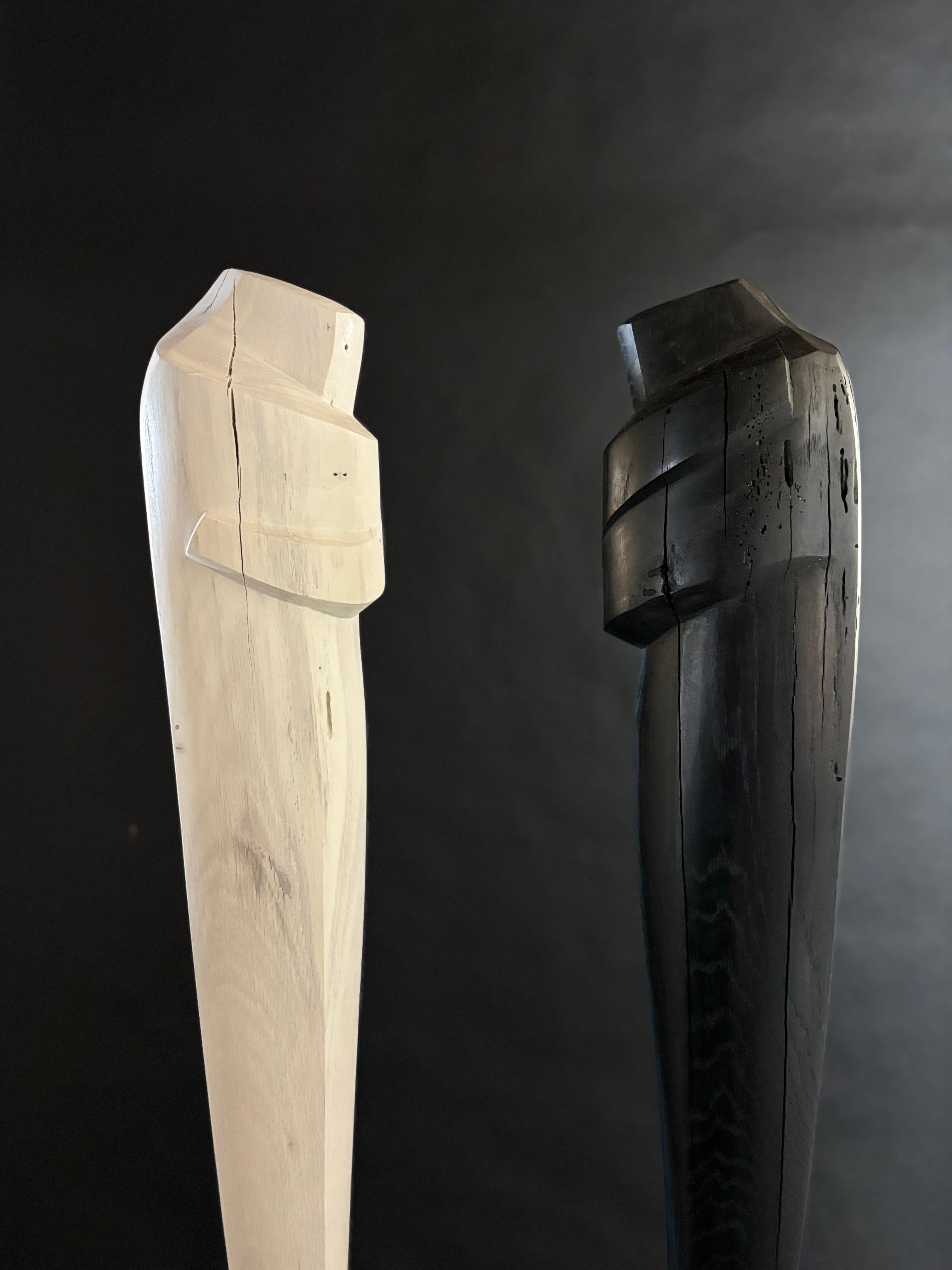 Joel Urruty - Abraza el blanco y negro, Escultura 2024