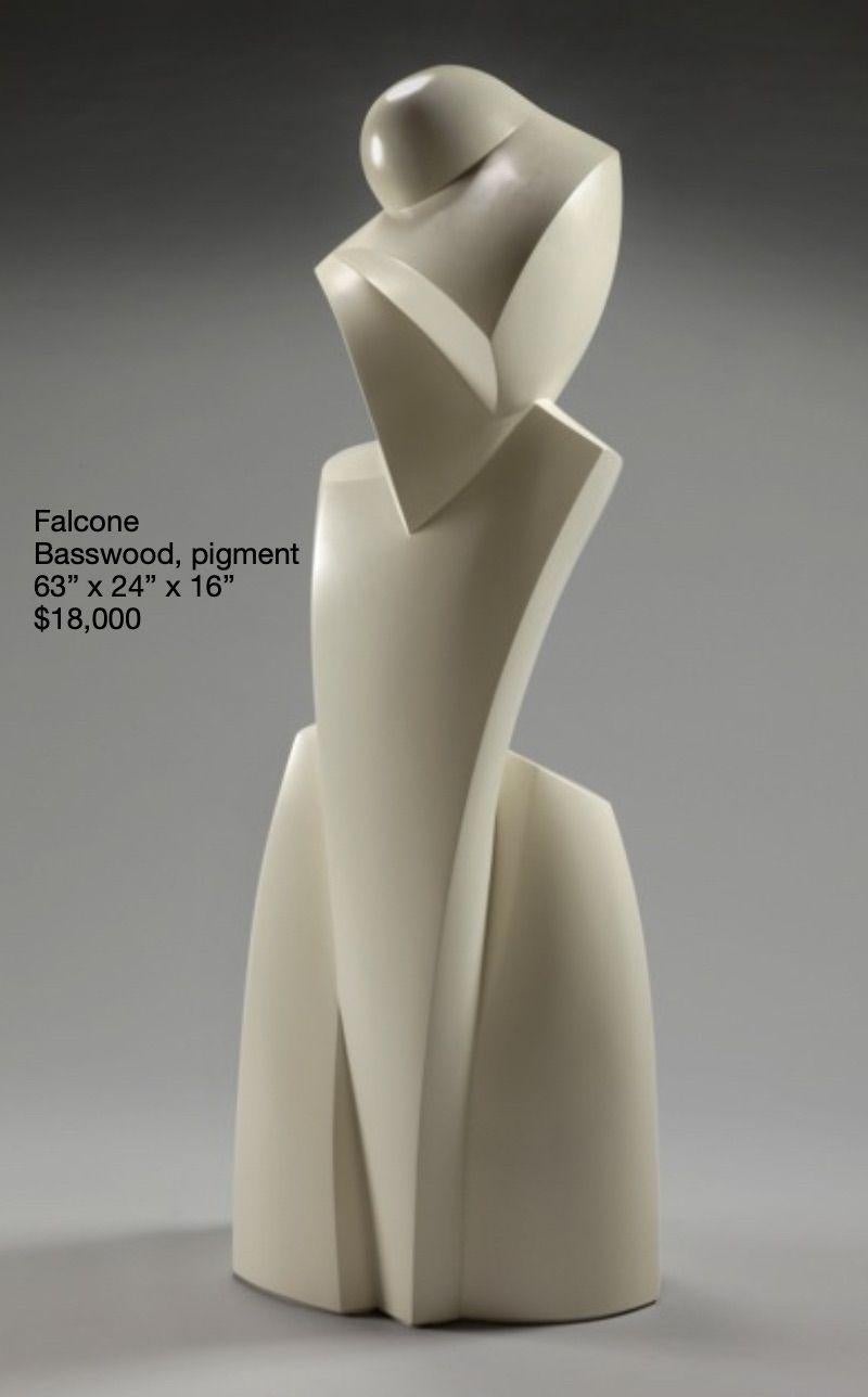 Medium: Basswood, pigment

As an artist I strive to create elegant sculptures that capture the true essence of the subject matter. Form, line and surface are used as the visual language. The figure is abstracted to a minimalist form, void of any