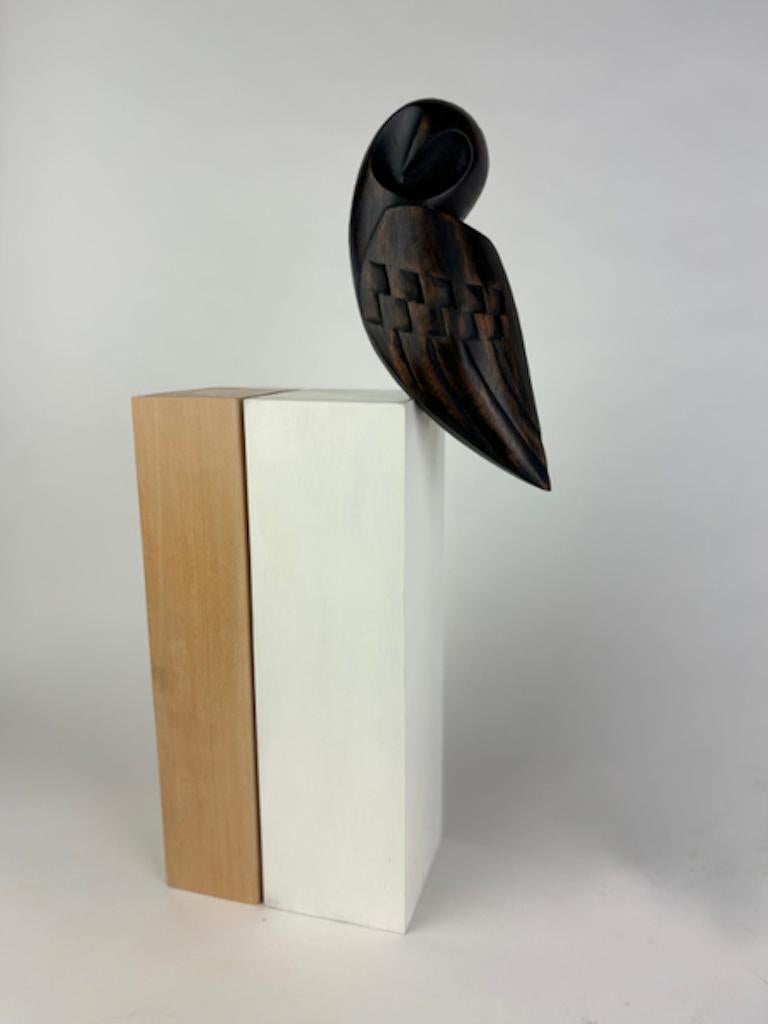Medium: Mahogany, basswood, milk paint

As an artist I strive to create elegant sculptures that capture the true essence of the subject matter. Form, line and surface are used as the visual language. The figure is abstracted to a minimalist form,