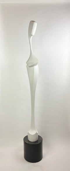 Joel Urruty - Donna cigno in bianco, scultura 2024