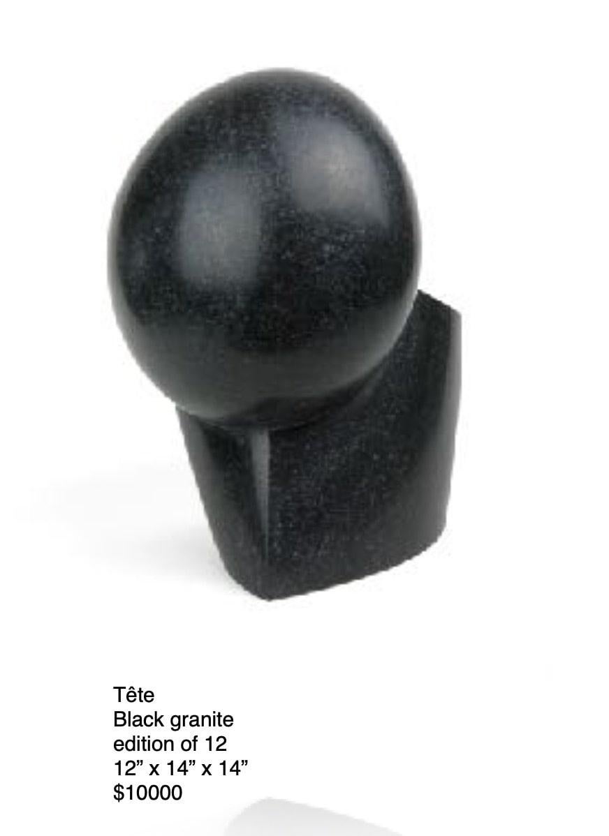 Joel Urruty - Tête (Granito negro), Escultura 2023 en venta 1