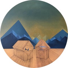 Imitation of Reality: Round Painting about Imaginary Spaces by Joella Wheatley