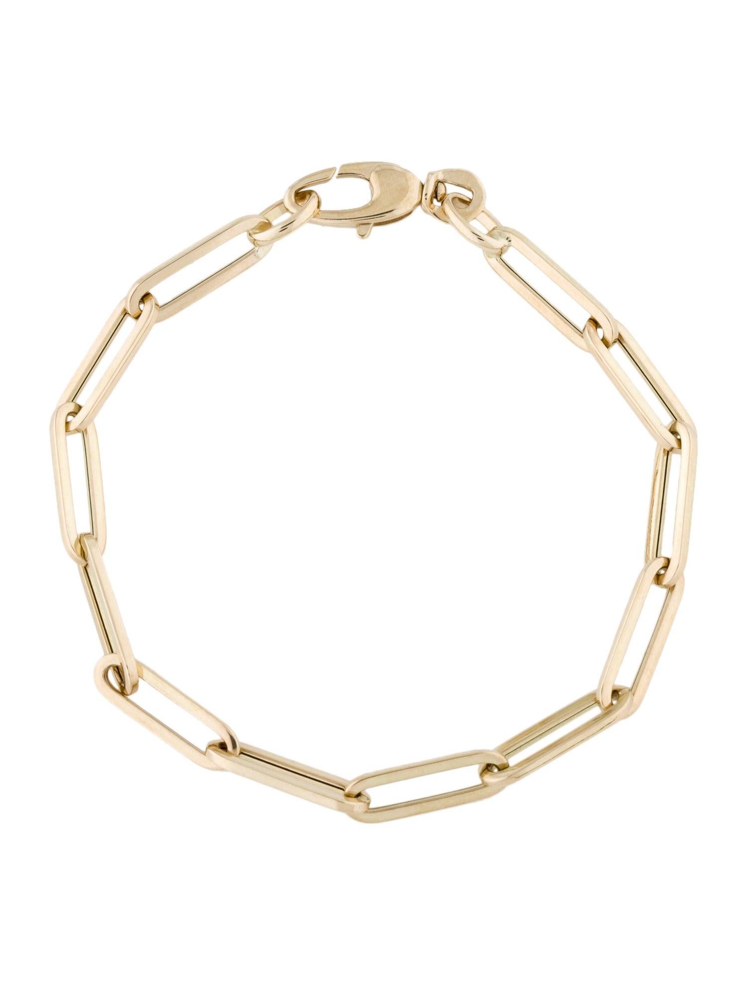 Joelle Gold-Gliederkette-Armband 14K Gold für sie im Zustand „Neu“ im Angebot in Great neck, NY