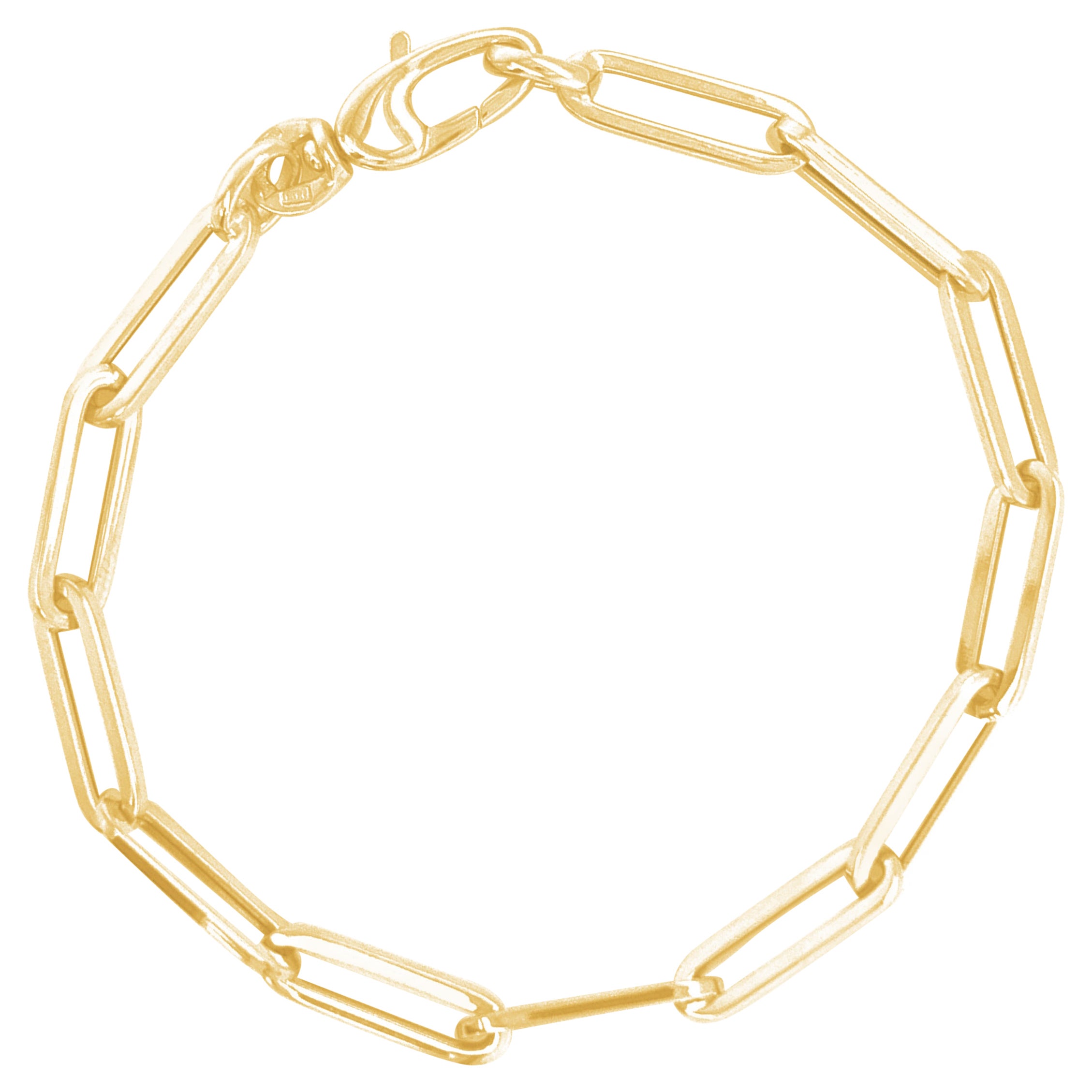 Joelle Bracelet à maillons en or 14 carats en forme de clips de papier pour elle
