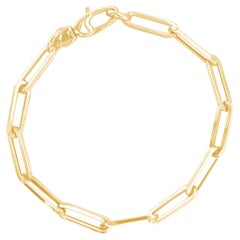 Joelle Bracciale d'oro a catena con graffette in oro 14K per lei
