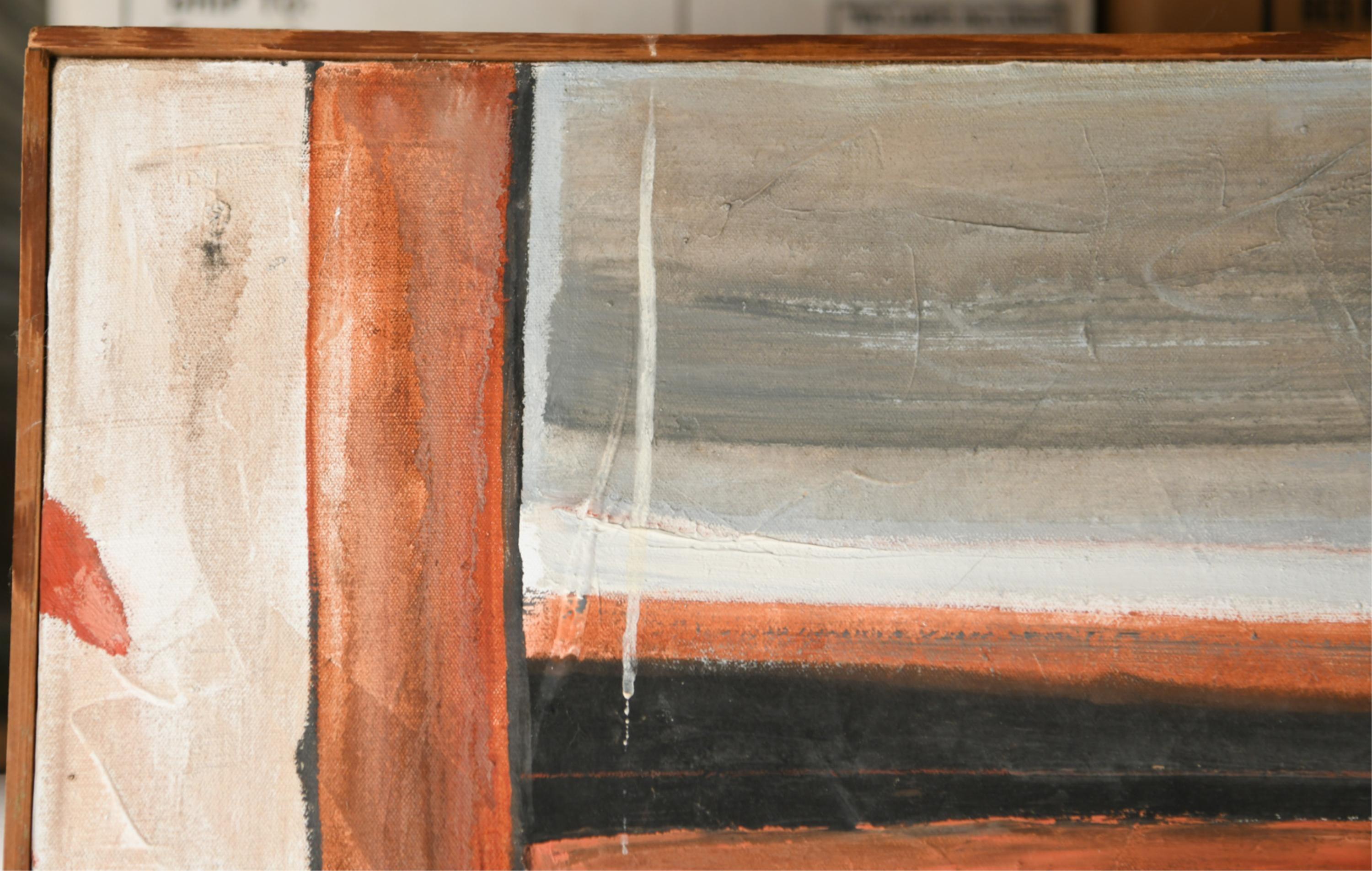 Large Colorado Modernist Oil Painting Wharf Street Plein Air New Orleans Street For Sale 9
