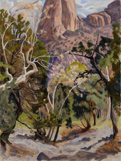 "Road in Cave Creek Canyon, Arizona II" - Expressionist Landscape, Oil Painting