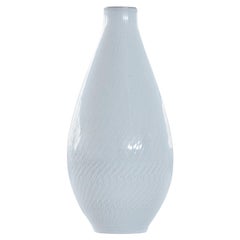 Joep Felder Studio Pottery Midcentury Vaso sottile con decoro 'Wavy', anni '50