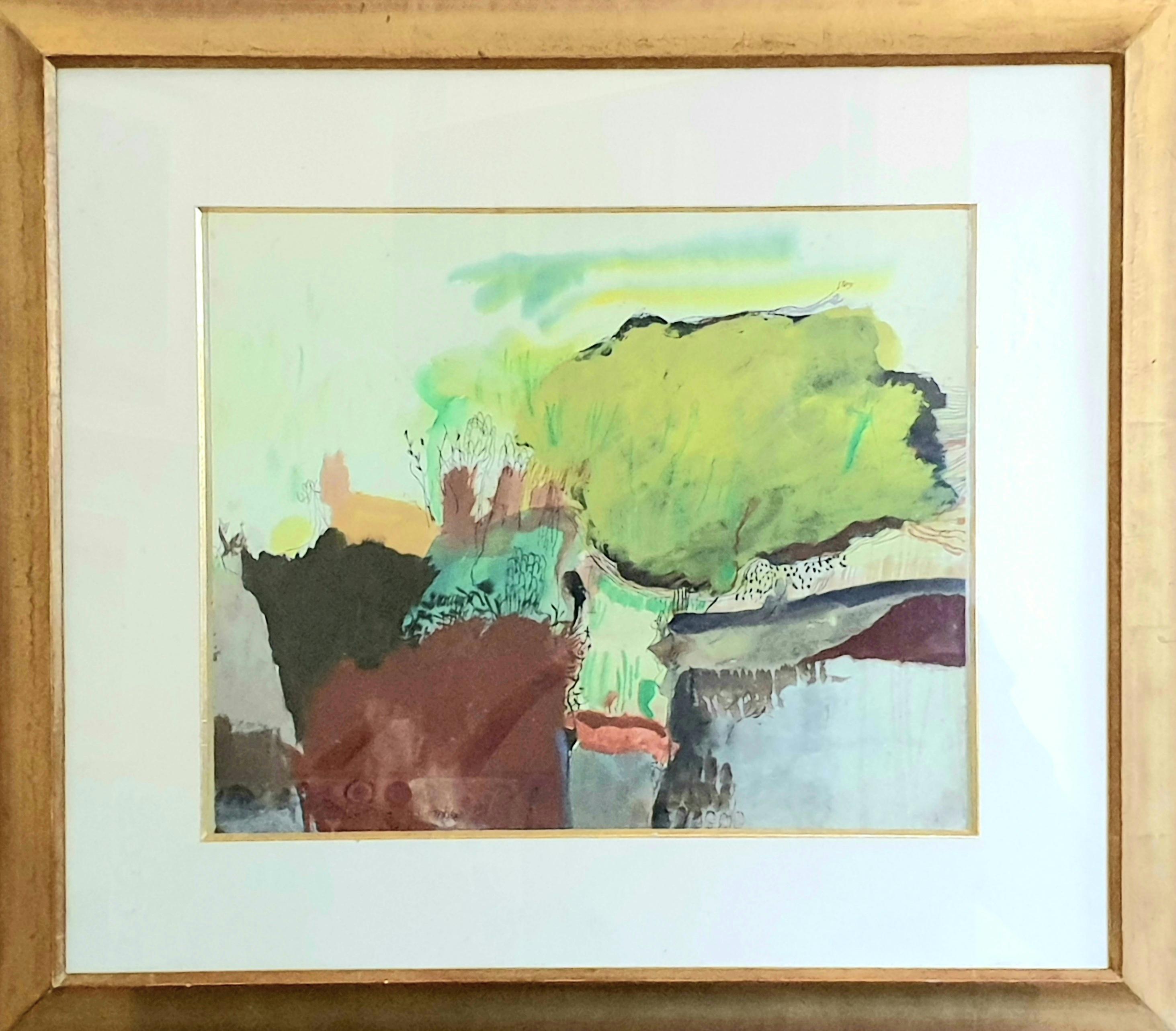 Abstract Painting di Joep Goeting - Espressionismo astratto Acrilico e olio su carta