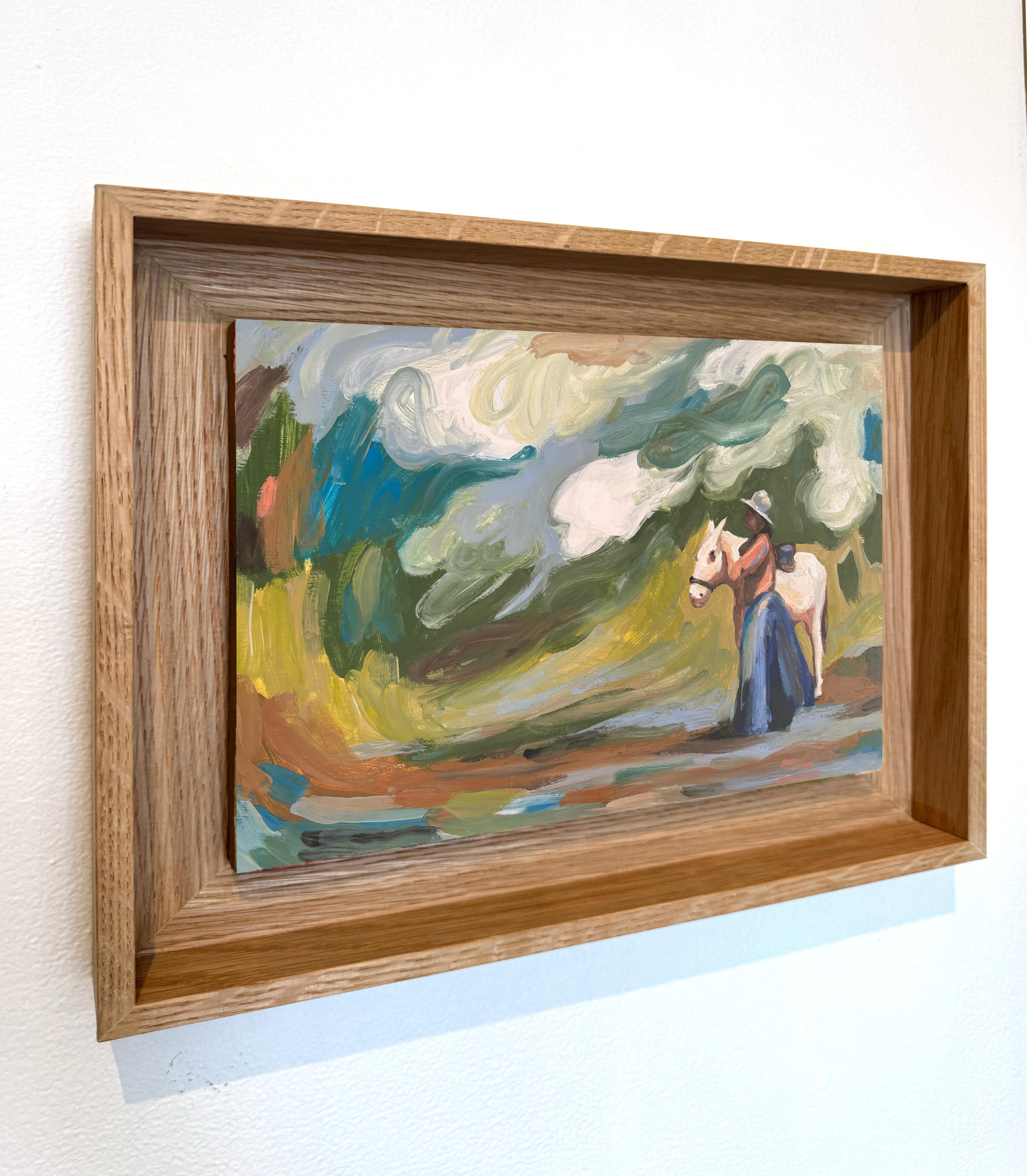 Curated Paintings Triptych, Westerns by Swan Scalabre and XOXO by Joerg Dressler For Sale 2