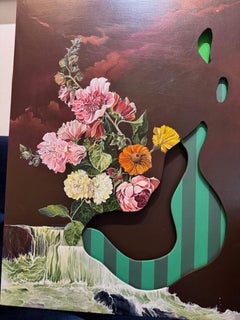 Surreale Blumenstillleben-Malerei, Patterns,  XOXO von Joerg Dressler