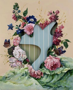 Surreal Floral Still Life Painting, Silent and Unseen III by Joerg Dressler