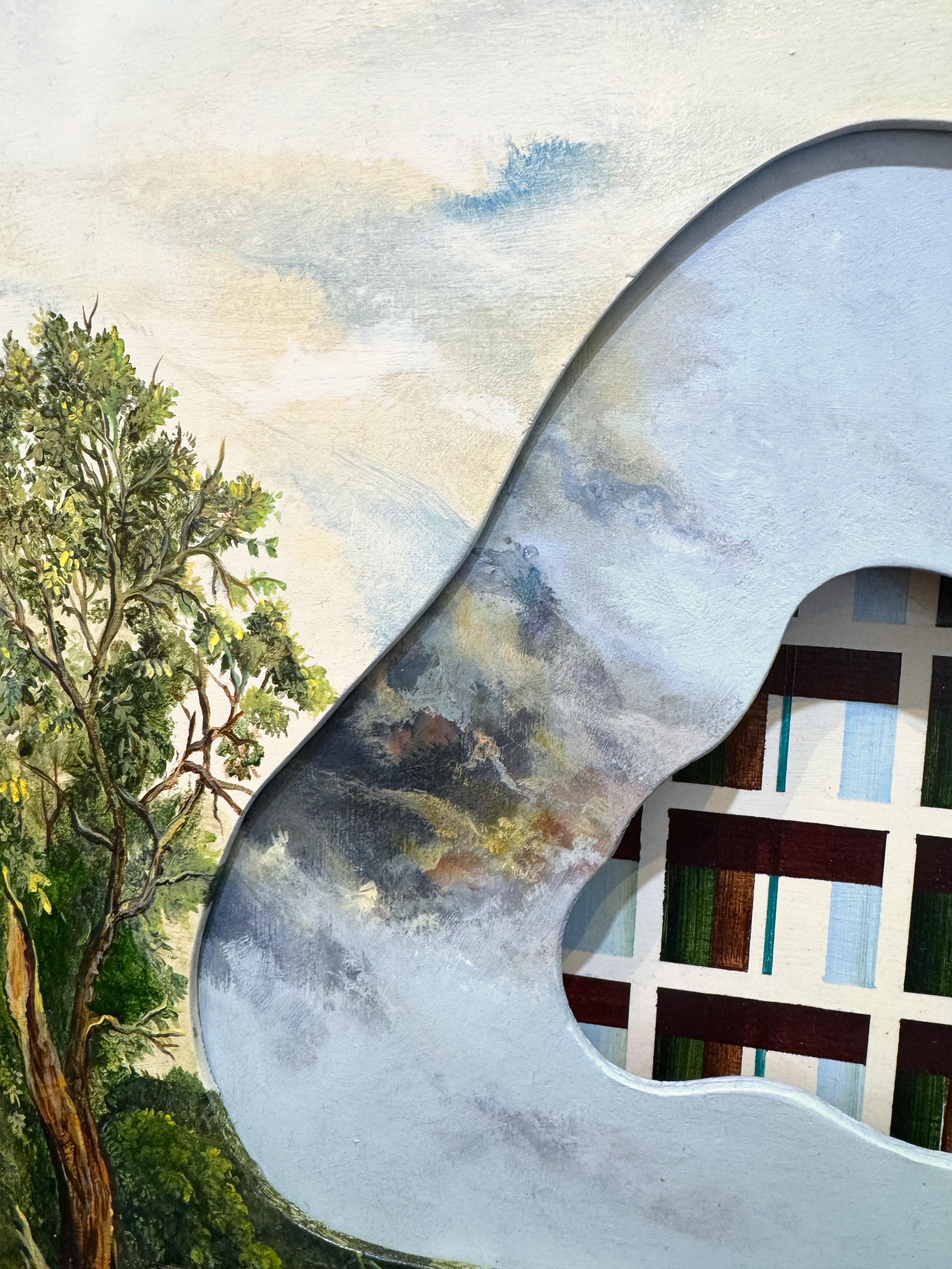 Paysage surréaliste, peinture d'expressionnisme abstrait, Dreamland par Joerg Dressler en vente 3