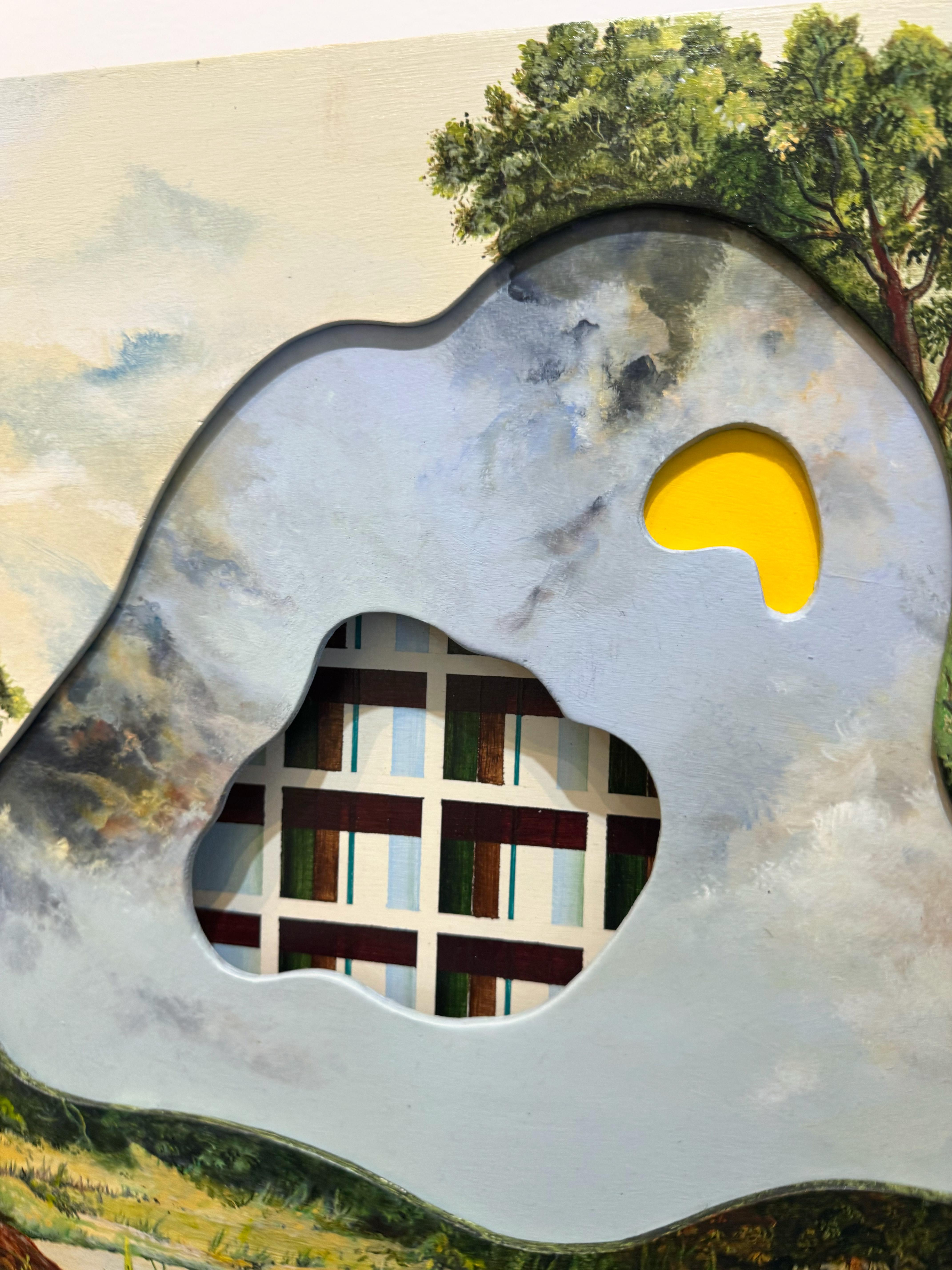 Paysage surréaliste, peinture d'expressionnisme abstrait, Dreamland par Joerg Dressler en vente 6