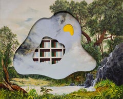 Surreale Landschaft, Abstrakter Expressionismus Malerei, Dreamland von Joerg Dressler