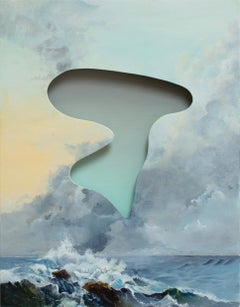 Surreal Painting, Landscape, Clouds, Ocean, Blues, Elemental I by Joerg Dressler