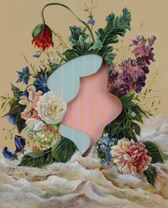Surreal Still Life Painting, Floral, Silent and Unseen I by Joerg Dressler