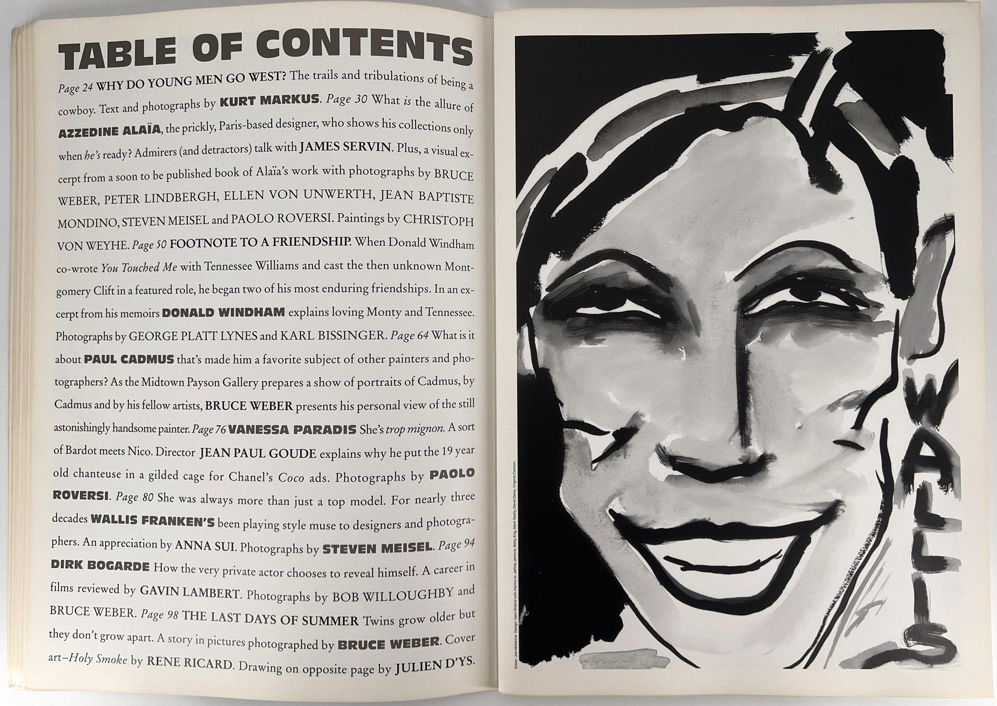 Carta Joe's - FIRST ISSUE - L'iconica rivista di moda e fotografia di Joe McKenna in vendita