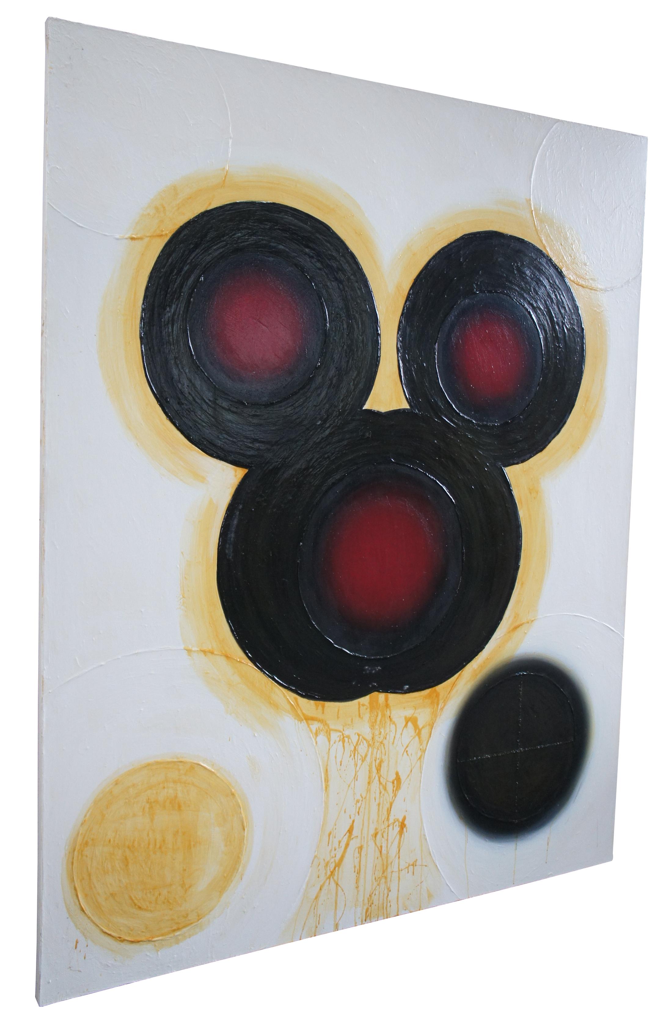 Joey a mechanical boy 'Black Mickey' by Matthew Weinstein oil linen abstract 90