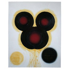 Retro Joey A Mechanical Boy 'Black Mickey' by Matthew Weinstein Oil Linen Abstract